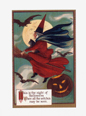 Vintage Witch on Broom