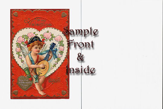 Vintage Valentine Postcard Cupid