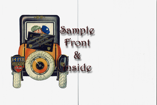 Vintage Die Cut Car Valentine