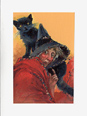 Vintage Witch and Black Cat