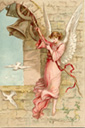 L. Prang Angel Christmas Card