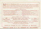 Marcus Ward Calendar Advertisement