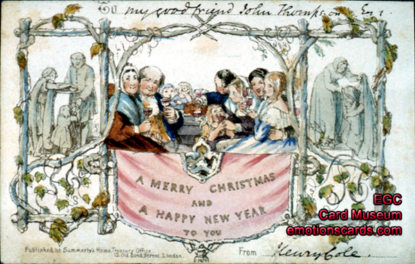 The First Christmas Card by John Calcott Horsley