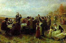 Painting By Jennie Brownescombe - The First Thanksgiving