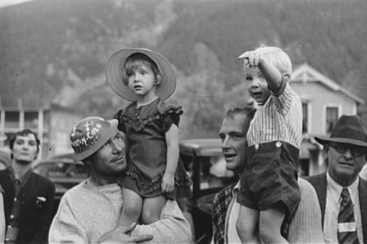  ... with their childrenat a Labor Day celebration in Silverton, Colorado